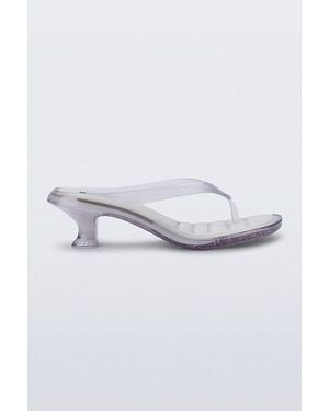 Melissa Jelly Flip Flop Kitten Heel - White