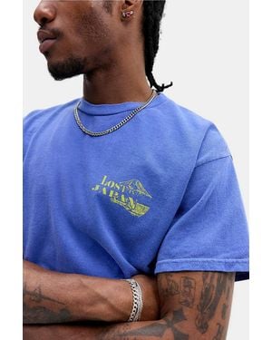 Urban Outfitters Uo Purple Lost In Japan T-shirt - Blue