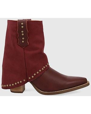 Dingo Off The Cuff Leather Bootie - Red