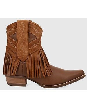 Dingo Last Ride Leather Fringe Bootie - Brown