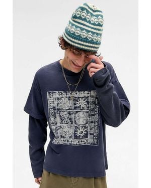 Ayker Navy Double Layer T-shirt - Grey