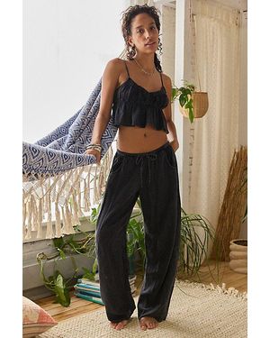 Out From Under Golden Hour Low-Rise Barrel Leg Pants - Black