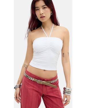 BDG Danni Bandeau Top - White