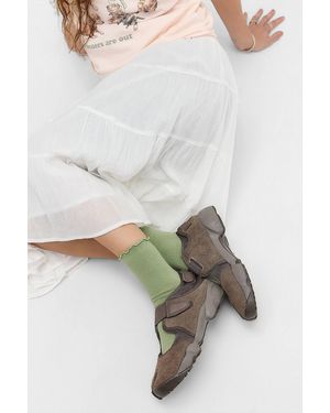 Out From Under Tabi Frill Edge Socks - Green