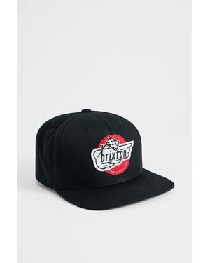 Brixton Black Heyward Snapback Cap