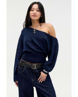 Motel Navy Suena Knit Jumper - Blue