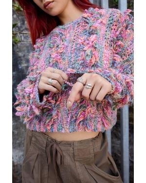 Urban Outfitters Uo Memphis Fringed Jumper - Pink