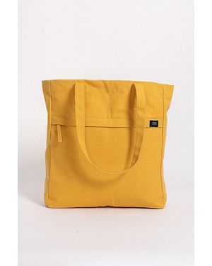 Terra Thread Organic Cotton Multi Pocket Canvas Tote - Yellow
