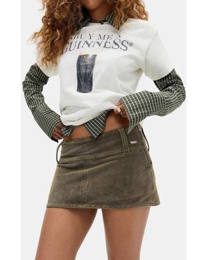BDG Bias Corduroy Mini Skort - Green
