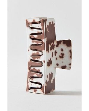 Casa Clara Lara Animal Print Claw Clip - White