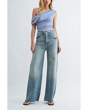 Jemina Denim Beach-To-Bar Wide Leg Jean - Blue