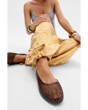 Juju Brown Billie Ballet Flats - Natural