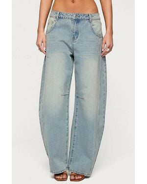 Edikted Ilara Low Rise Barel Jean - Blue