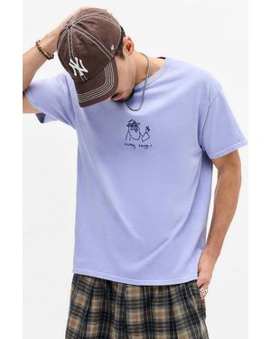 Urban Outfitters Uo Living Large Motif Graphic Tee - Purple