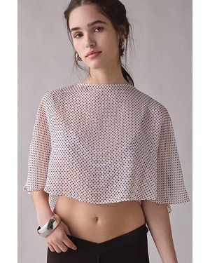 AFRM Enza Sheer Cape Top - Gray
