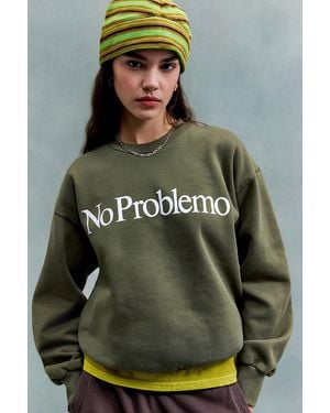 No Problemo Uo Exclusive Logo Sweatshirt - Green