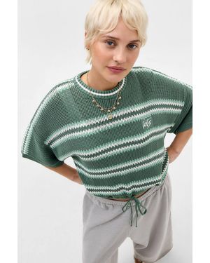 iets frans... Knit Football Top - Green