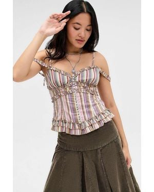 Kimchi Blue Stevie Off-shoulder Cami Top At Urban Outfitters - Brown