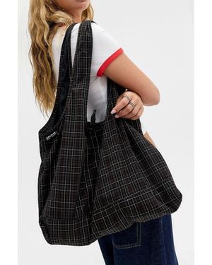 BDG Freya Check Canvas Tote Bag - Black