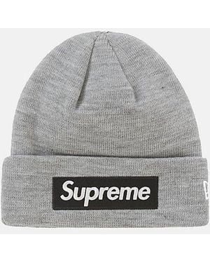 Supreme New Era Box Logo Beanie (Fw22) - Gray