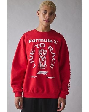 Urban Outfitters F1 Car Graphic Crew Neck Sweatshirt - Red