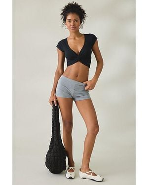 Out From Under Bec Foldover Shorts - Blue