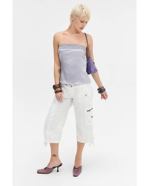 Motel Silver Minae Bandeau Top - White
