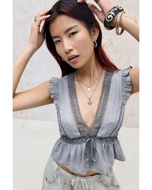 Kimchi Blue Ava Satin Blouse - White
