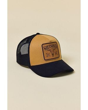 Stetson Longhorn Patch Trucker Hat - Blue