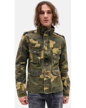 Jaded London Camo Ripstop Field Jacket Small At Urban Outfitters - Green