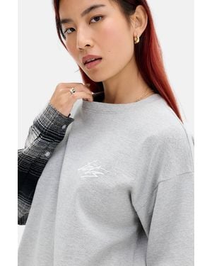 iets frans... Double-layer Check Shirt Twofer Tee - Grey