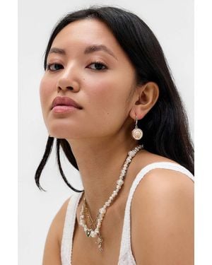 Silence + Noise Silence + Noise Mini Shell Dipped Hoop Earrings - Black