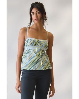 Kimchi Blue Molly Lace & Ribbon Trim Babydoll Cami - Green