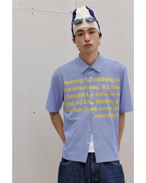 Jaded London Prose Gingham Shirt - Blue