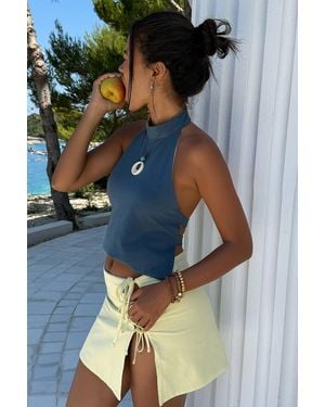 Susmie's Bora Yellow & Blue Reversible Skirt At Urban Outfitters