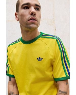 adidas Originals Yellow 3-striped T-shirt