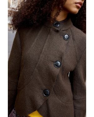 Kimchi Blue Kimchi Bue Raya Asymmetric Wool Jacket - Black