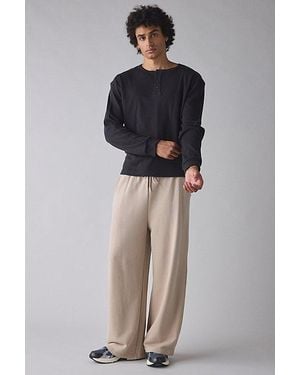 Standard Cloth Toro Henley Long Sleeve Tee - Black