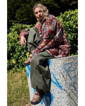 BDG Mae Print Fleece - Green