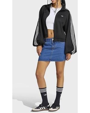adidas Originals Archive Lace Trim Oversized Track Jacket - Black