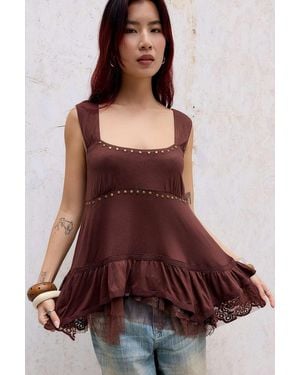 Kimchi Blue Wisteria Tank Top - Brown
