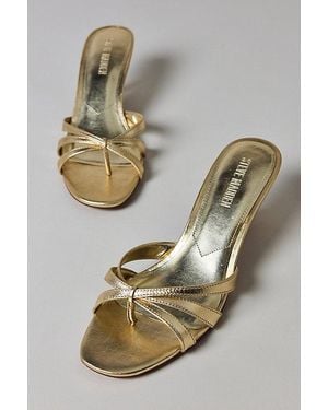 Steve Madden Cary Open Toe Heeled Sandal - Metallic