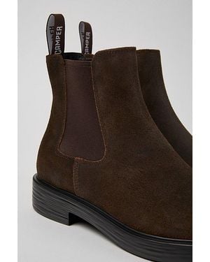 Camper Dean Leather Chelsea Boot - Brown