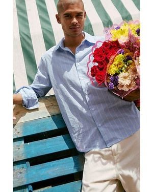 Urban Outfitters Uo The Baggy Dress Shirt - Gray