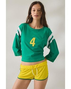 Out From Under Free Kick Mesh Micro Shorts - Yellow