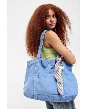 BDG Tab Pocket Corduroy Tote Bag - Blue