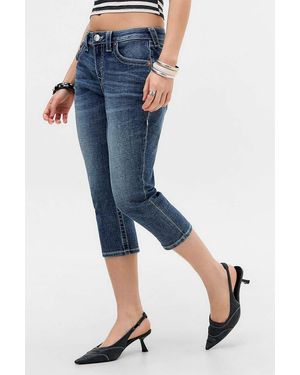 TRUE RELIGION Blue Jennie Capri Jeans