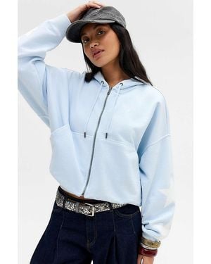 Guess Jeans Bubble Hem Hoodie - Blue