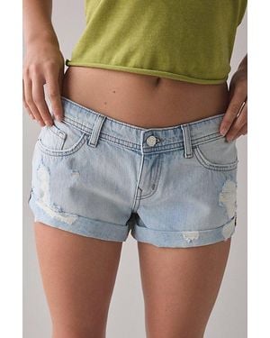 BDG Jenni Low-Rise Denim Micro Short - Blue