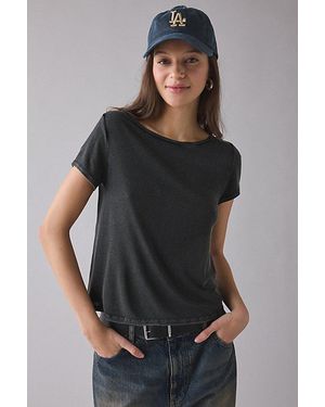 BDG Bowery Marlow Jersey Knit Short Sleeve Baby Tee - Black